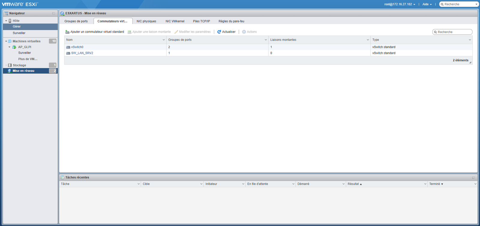 Configuration commutateur virtuel 1